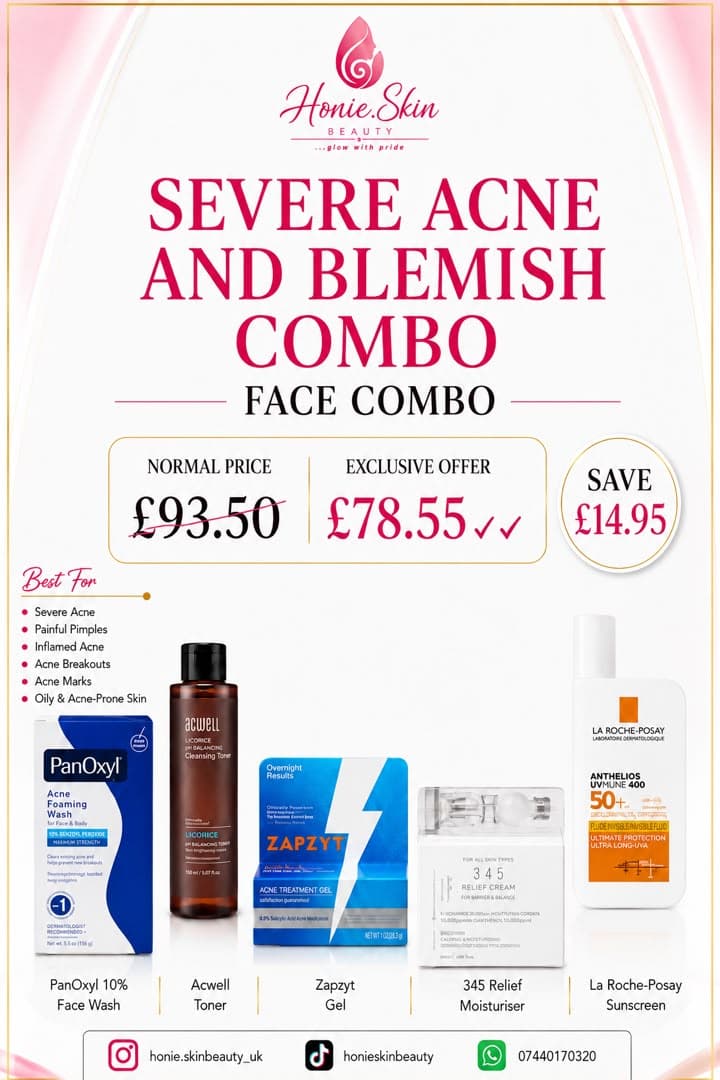 Severe acne & blemish face combo deal card