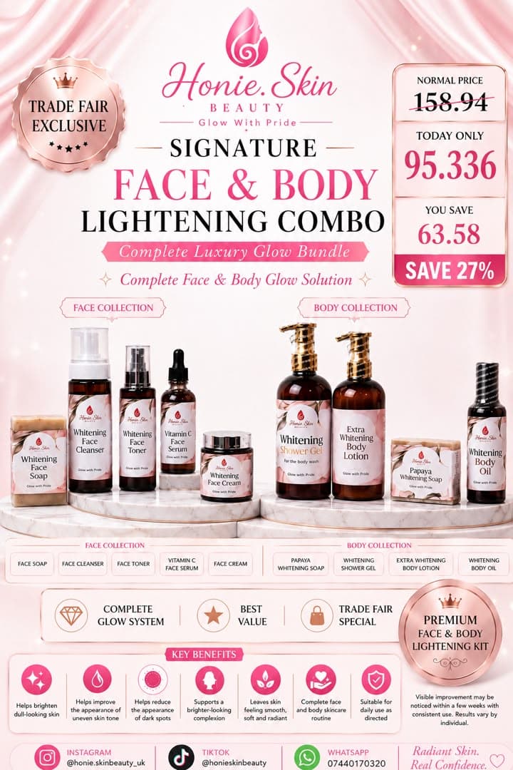 Signature face & body lightening combo deal card